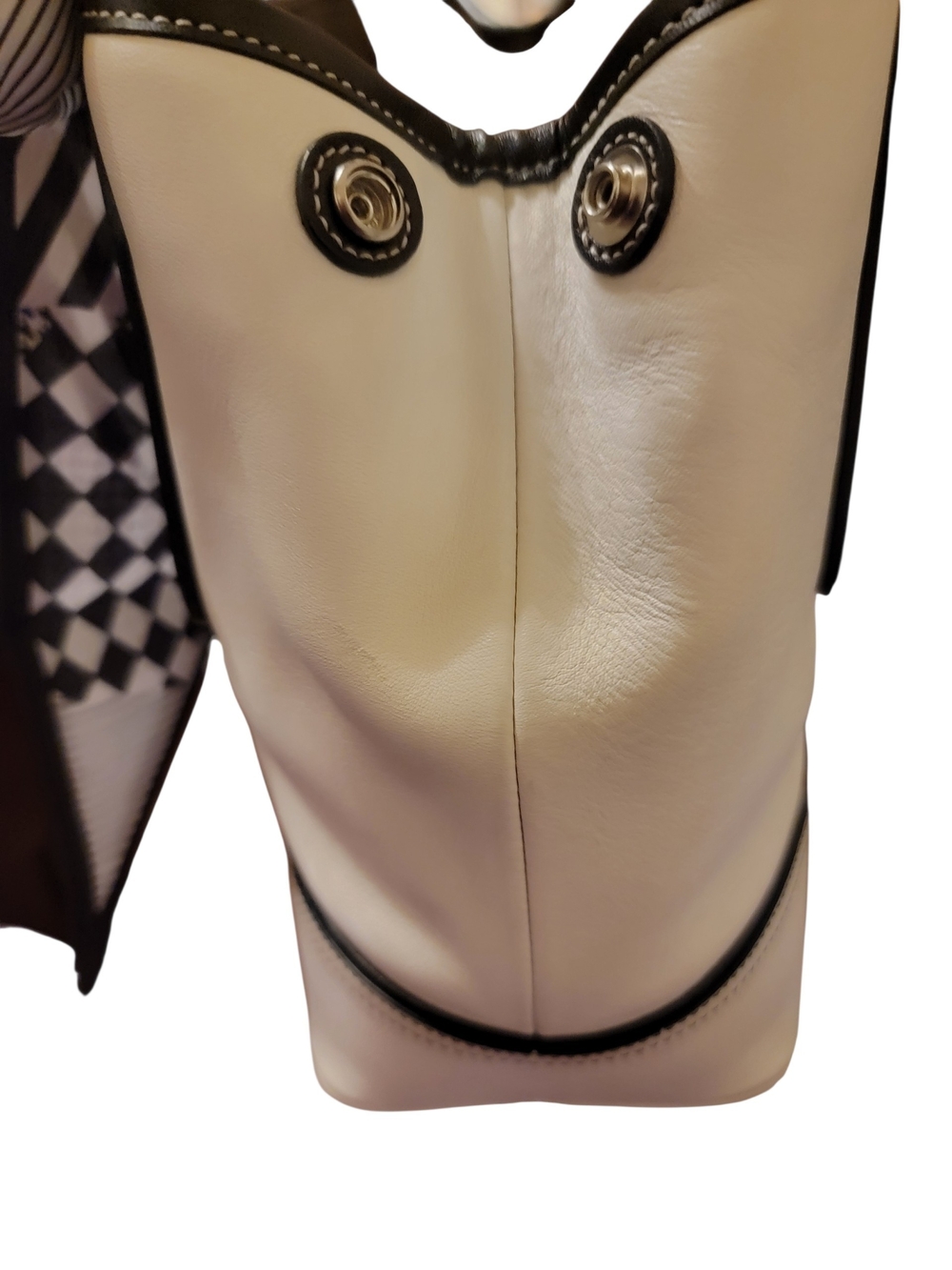 Coach 2003 Vintage Hampton Black and White Leather - Picture 4 of 10